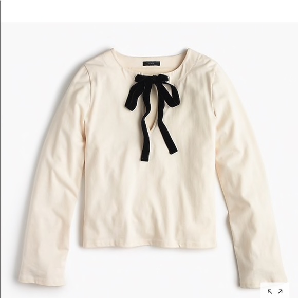 J. Crew Tops - J. CREW VELVET TIE TOP😍